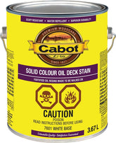 Cabot 7600 Series 7601C Deck Stain, White